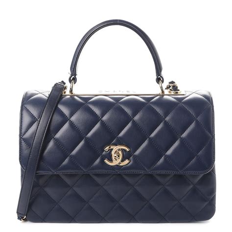 chanel handbags navy blue|chanel blue flap bag.